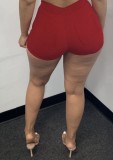 Summer Red High Cut High Waisted Sexy Denim Shorts