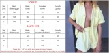 Summer Casual Khaki Fleece Shirt and Shorts 2PC Lounge Set