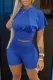 Summer Party Sexy Plain Crop Top and Shorts Matching Set