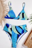Summer 2PC Colorful High Waist O-Ring Swimwear