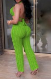 Summer Seaside Green Crochet Bra and Pants 2PC Matching Set