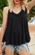 Summer Solid Color Fit and Flare Ruffles Halter Vest