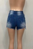 Summer Blue High Cut Sexy Denim Shorts