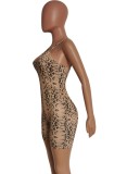 Summer Sexy Leopard Print Strap Bodycon Rompers