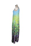 Summer Casual Floral Strap Long Maxi Dress