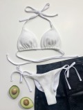 Summer 2 Piece White Strings Swimwear