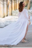 Summer White Merternity Dress for Photo Shoot