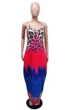 Summer Multi-Color Strap Long Maxi Dress