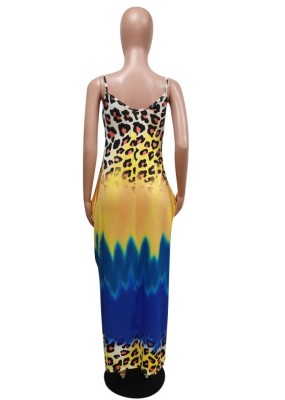 Summer Multi-Color Strap Long Maxi Dress