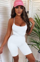 Summer White Sexy Bodycon Halter Rompers
