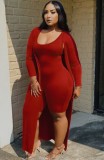 Summer Casual Red Bodycon Rompers with Matching Overalls