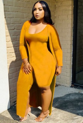 Summer Casual Yellow Bodycon Rompers with Matching Overalls
