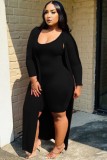 Summer Casual Black Bodycon Rompers with Matching Overalls