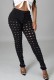Summer Black Stylish Hollow Out Fitted Jeans