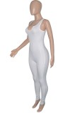 Summer White Sexy Sleeveless Bodycon Jumpsuit