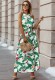 Summer Classy Floral Halter Long Dress with Belt