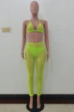 Summer Green Fishnet Bra and Pants 2pc Beachwear