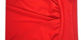 Summer Formal Red Slit Sleeves Deep-V Crop Top