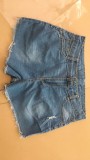 Summer Light Blue Fit Fringe High Waist Denim Shorts