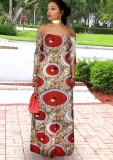 Summer Africa Formal Print Off Shoulder Long Dress