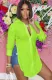 Summer Green Side Slit Long Blouse