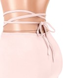 Summer Pink Sexy Ruched Jogging Shorts