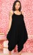 Summer Casual Black Strap Loose Jumpsuit