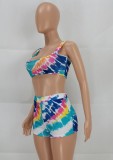 Summer Sexy Multicolor Bra and Shorts 2 Piece Set