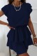 Summer Casual Ruffles Blue Skater Dress