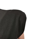 Summer Casual Black Shirt and Biker Shorts 2 Piece Matching Set
