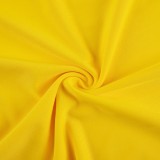 Summer Yellow Sexy Tight Midi Tank Dress