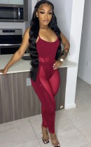Summer Red See Through Sexy Bodysuit Jumpsuit