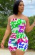 Summer Sexy Print Strapless Bodycon Rompers