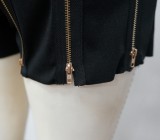 Summer Party Black Sexy Zippers Slit Shorts