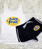 Summer Sports Print Snack Vest and Matching Shorts 2PC Tracksuit