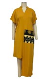 Summer African Casual Irregular Print Dress