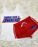 Summer Sports Print Snack Vest and Matching Shorts 2PC Tracksuit