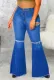 Autumn Plus Size High Waist Ripped Flare Jeans