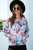 Autumn Floral Long Sleeve Hoody Sweats with Pockets