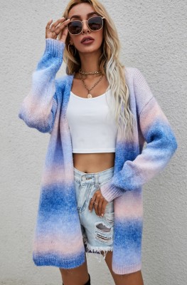 Autumn Rainbow Long Cardigans with Full Sleeves