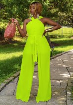 Summer Formal Green Elegant Halter Jumpsuit