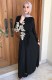 Autumn Dubai Arab Middle East Muslim Kaftan Islamic Abaya Beaded Long Gown