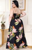 Summer Plus Size Straless Rompers Long Sundress