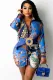 Autumn Enthic Print Africa Blouse Dress with Full Sleeves