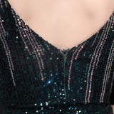 Summer Formalgreen sleeveless V-neck elegant Evening Dress
