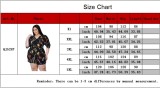 Plus Size Summer Caual Flower and Chain Pirnted Loose Romper