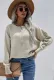 Autumn Solid Plain Button Up Knit Basic Top
