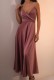 Summer Formal Elegant Pink Strap Long Skater Dress