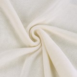 Summer White Knit Slit Long Vest Dress