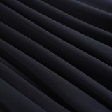 Summer Vintage Sleeveless Professional Midi Dress Black